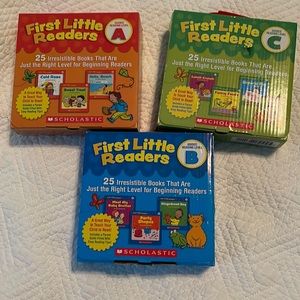 First little readers, A, B,C. 25 books per box